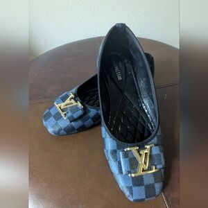 Luxury Black Checkered Women's Flats